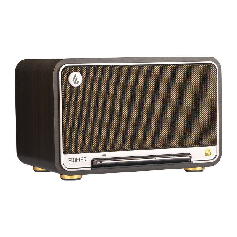 Edifier D12 Altoparlante Bluetooth 70W - Suono Stereo Con DSP, Legno Massello, Ingressi RCA/AUX, Telecomando, Nero